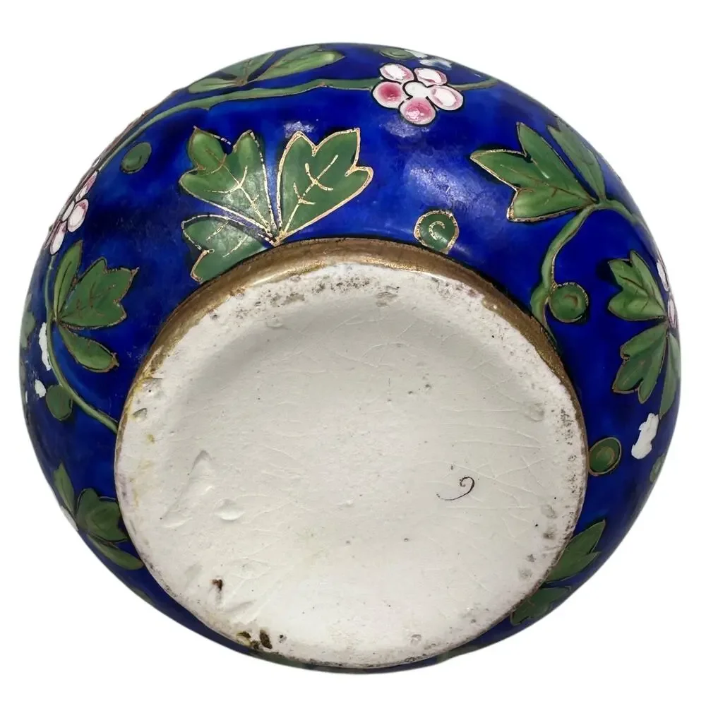 Antique Asian Moriage Slipware Ceramic‎ Vase 7